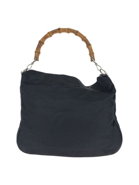 Gucci Black Silver Nylon Leather 001 Shoulder Bag - Picture 2 of 9